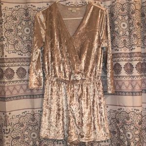 Adam Levine Long Sleeved Velour Romper